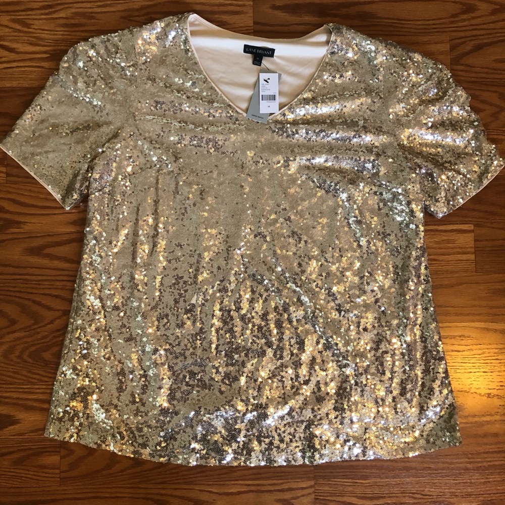 COPY - Lane Bryant sequin blouse. Never worn. 14